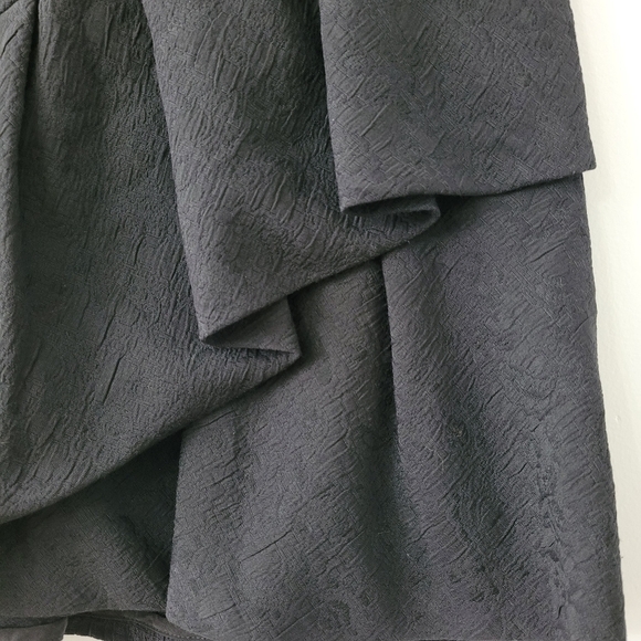 ZARA Asymmetrical Ruffled Mini Skirt Layered Frill Hem Flare Black Flirty Party - Picture 4 of 9